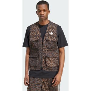 adidas Originals - Jassen - Bruin - Luipaardprint - Dames Vest