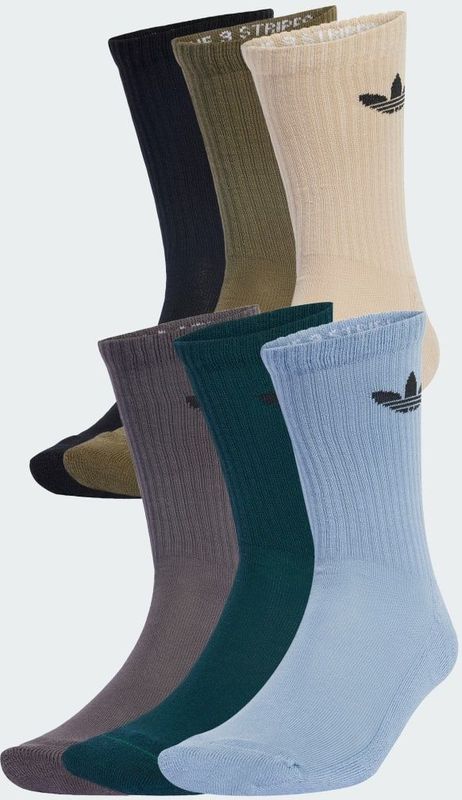 adidas - Trefoil Cushion Crew Socks - 6 Paar - Beige - Katoen