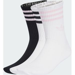 adidas - Mid Cut Crew - Sportsokken - Zwart - Katoenmix - Set van 3 Paar