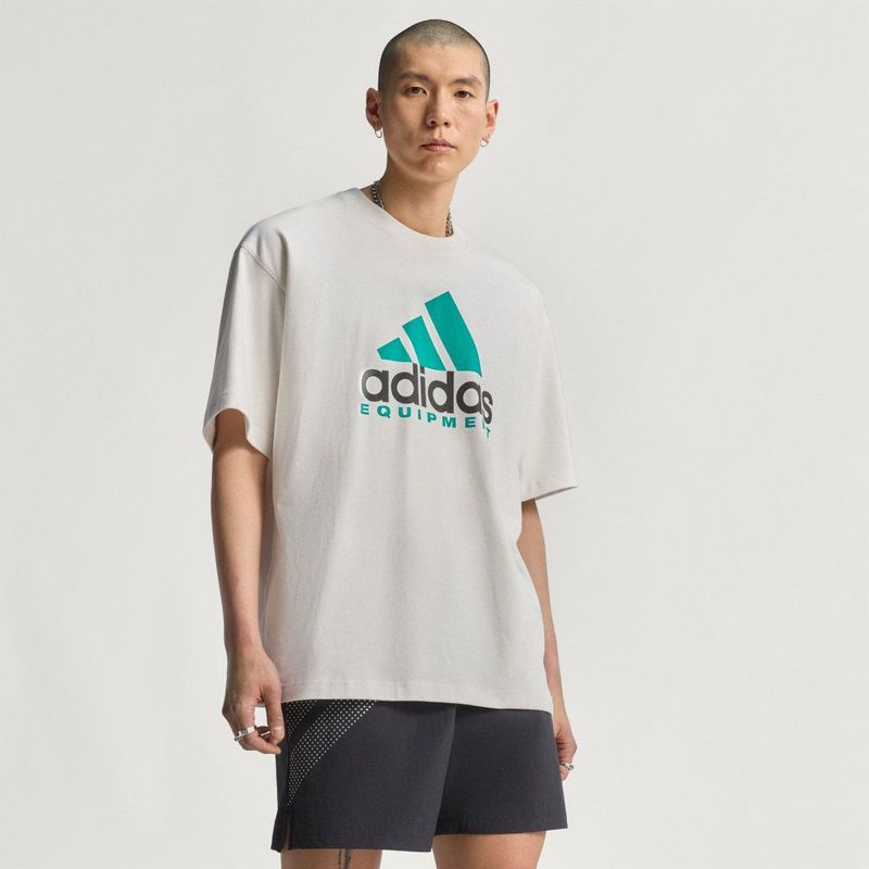 adidas - Equipment Tee - Sportshirt - Wit - Katoen
