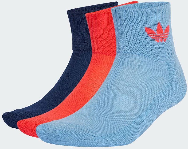 adidas - Mid Crew Socks - Enkelsokken - Zwart - 3 Paar