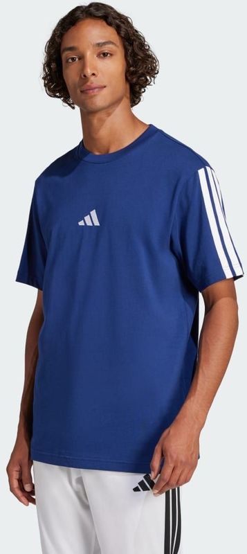 adidas Sportswear Essentials 3-Stripes Single Jersey T-shirt - Heren - Blauw