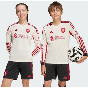 adidas - Liverpool FC Uitshirt - Gebroken Wit - Lange Mouwen - Seizoen 2025/26