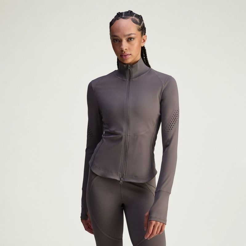 adidas BY STELLA MCCARTNEY - Trainingsjack - Aardetinten - Slanke Pasvorm - Gerecycled Materiaal