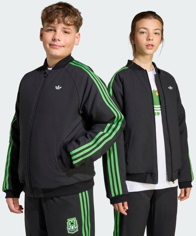 ADIDAS ORIGINALS - Tussenjas - Limoen/Zwart/Wit - x Minecraft