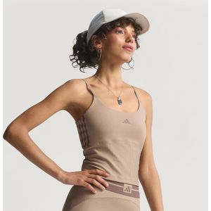adidas Performance - Hyperglam - Sporttop - Bruin - Aansluitende Pasvorm