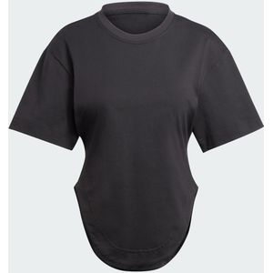 adidas - Sportswear Curved Hem Tee - Zwart - Sportshirts