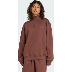 Essentials - Linear Oversized Sweater - Bruin - Korte Rits