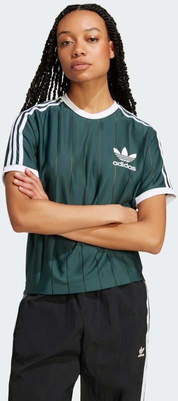 ADIDAS ORIGINALS Shirt 'Adicolor'  smaragd / zwart / wit