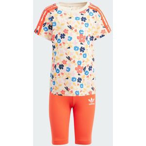 Floral Cycling Short en T-shirt Setje