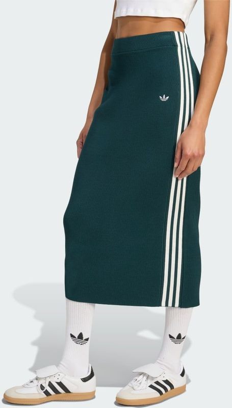 adidas Originals - Adicolor - Kokerrok - Donkergroen / Wit