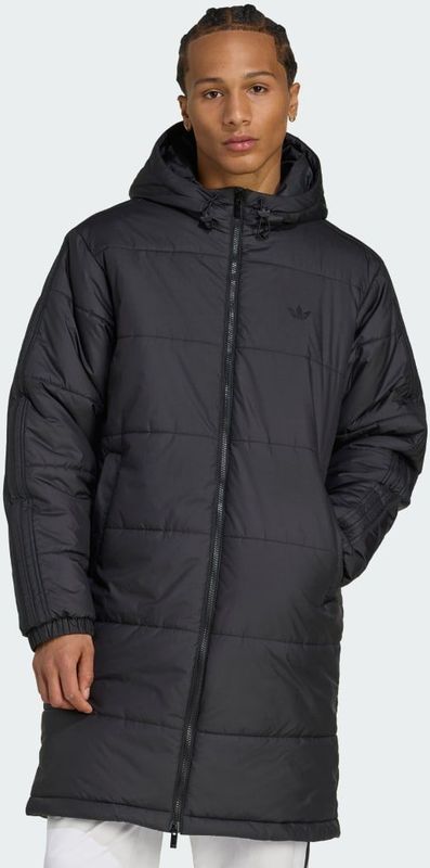 adidas Originals - ADICOL LONG JKT - Gewatteerde Jas - Zwart