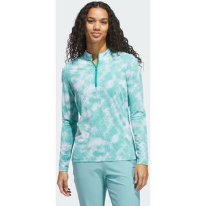 Ultimate365 Printed Quarter-Zip Mock Neck Top