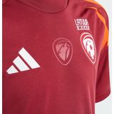 ADIDAS PERFORMANCE - Lettland 24 - Functioneel Shirt - Donkeroranje - Ronde Hals - Kwartmouw