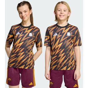 adidas - AS Roma Pre Match Shirt - Zwart - Junior - Sportshirt
