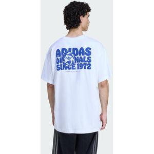 adidas Originals - REVTEXT - T-shirt - Blauw/Wit