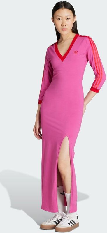 Adidas - Adicolor Classics 3 Stripes - Maxi Jurk - Zwart - 93% Katoen 7% Elastaan