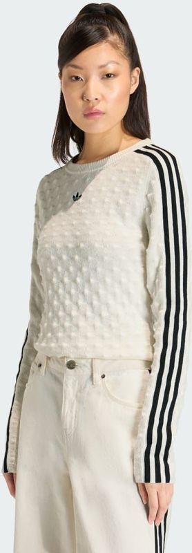 ADIDAS ORIGINALS SLIM SOLID SPIKE KNIT SWEATSHIRT