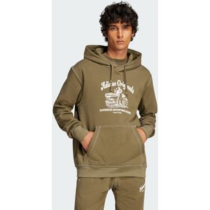 Olive Strata - Hoodie - Katoen - Sportief