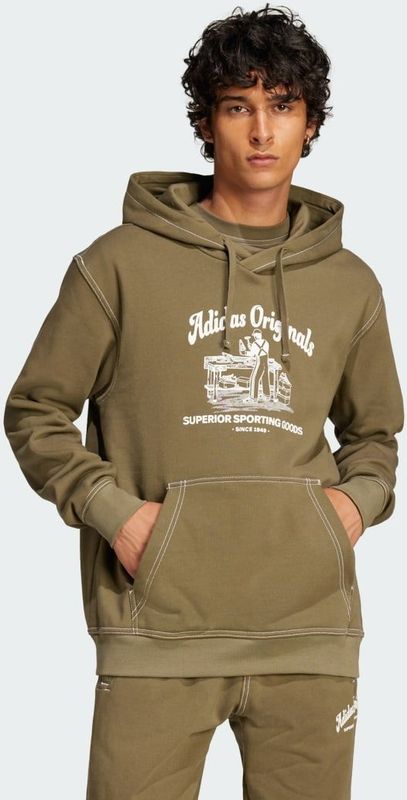 Olive Strata - Hoodie - Katoen - Sportief