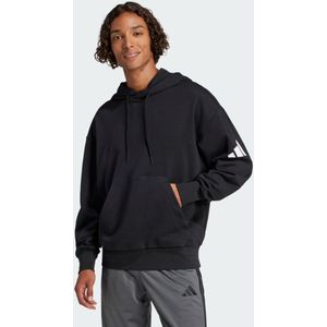 Essentials Loose-Fit 3 Bar Logo French Terry Hoodie