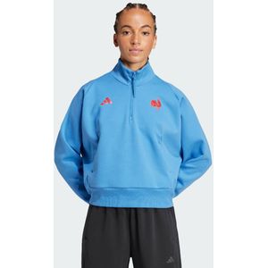 France Rugby ADIDAS Z.N.E. Travel Sweater met Korte Rits