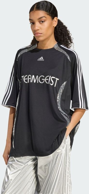 adidas Originals - Sequin T-Shirt - Zwart - Dames - Oversized