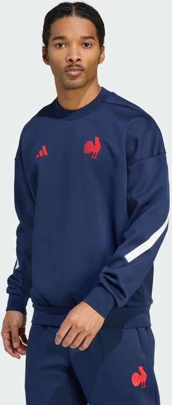 ADIDAS PERFORMANCE - France Travel - Sportsweatshirt - Donkerblauw - Vuurrood - Wit