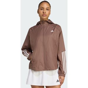adidas PERFORMANCE - Hyperglam - Sportjas - Chocoladebruin - Met Capuchon