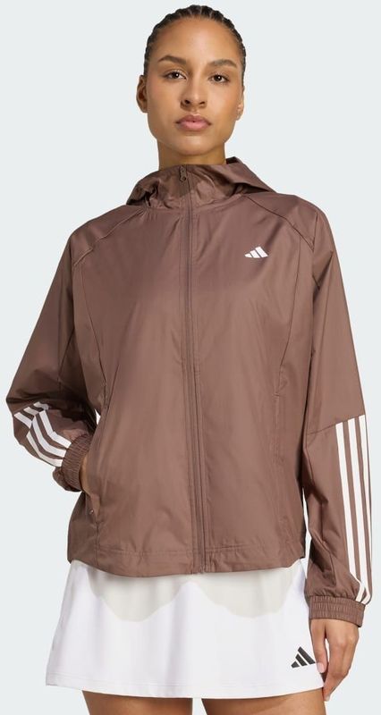 adidas PERFORMANCE - Hyperglam - Sportjas - Chocoladebruin - Met Capuchon