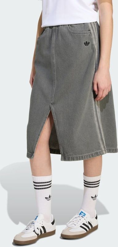 adidas - Denim Rokken - Grijs - Katoen Jersey