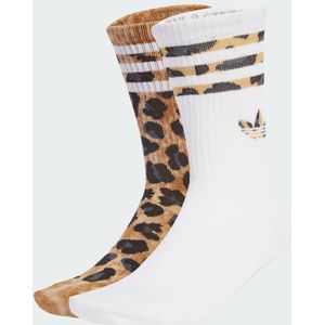 adidas - Leopard Crew Socks - Bruin - 2 Paar