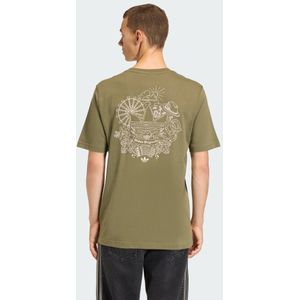 ADIDAS ORIGINALS - Shirt - Olijfgroen - Jersey - Ronde Hals