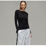 Y-3 - Tops - Zwart - Decoratieve Afwerking - Aansluitende Pasvorm - Lange Mouwen