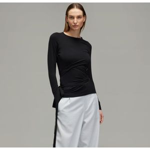 Y-3 - Tops - Zwart - Decoratieve Afwerking - Aansluitende Pasvorm - Lange Mouwen