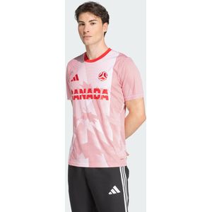 Adidas - Canada - T-shirt - Wit en Rood - Met Korte Mouwen