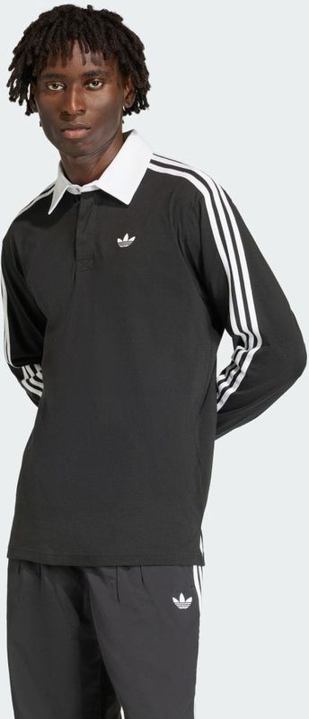 3-STRIPES RUGBY POLO MET LANGE MOUWEN