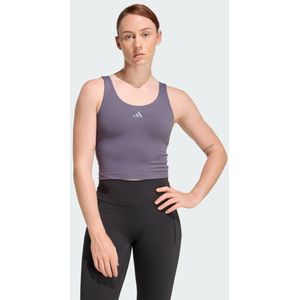 adidas - 3-Stripes Studio All Me - Tanktop - Grijs - Light Support