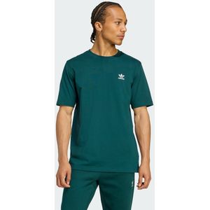 ADIDAS ORIGINALS - Trefoil Essentials - T-shirt - Donkergroen / Wit