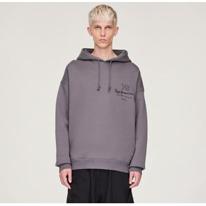 Y-3 - Hoodie - Grijs - Heren - Katoen - Sweatshirts & Hoodies