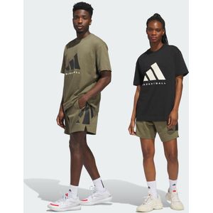 ADIDAS PERFORMANCE - Sportbroek - Kaki/Zwart - Basketball Spacer - Gender Neutral