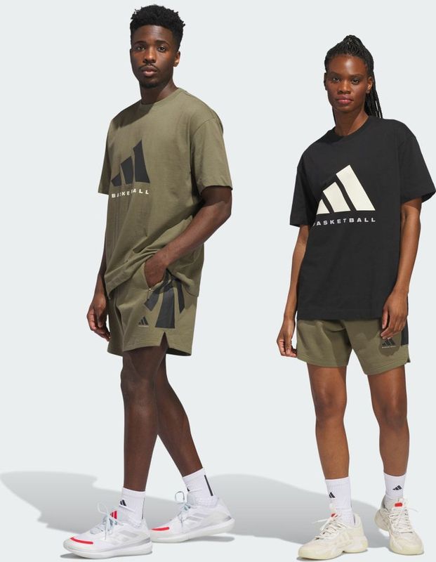 ADIDAS PERFORMANCE - Sportbroek - Kaki/Zwart - Basketball Spacer - Gender Neutral