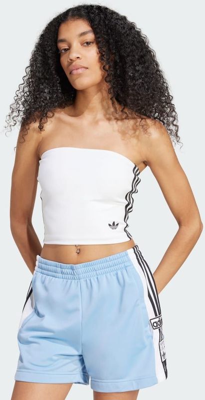 Adidas - Adicolor 3 Stripes - Tube Top - Zwart - 79% Gerecycled Polyester, 21% Elastaan