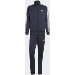 adidas Sportswear Basic 3-Stripes Tricot Trainingspak - Heren - Blauw- L Kort