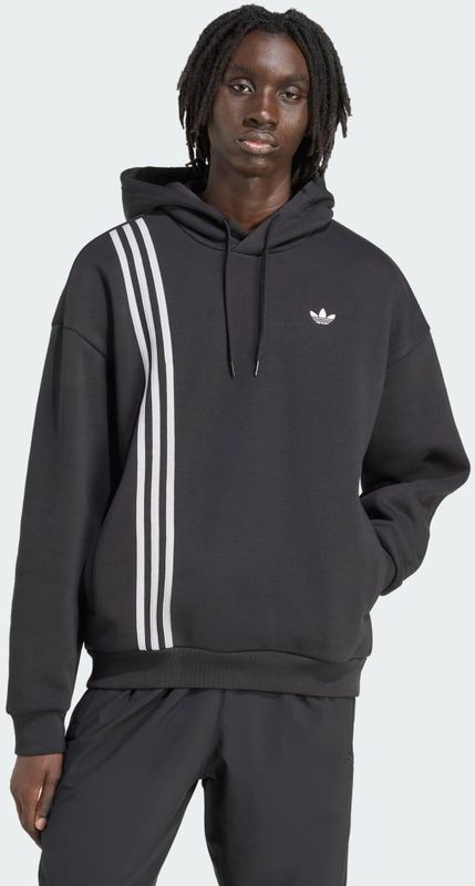 ADIDAS ORIGINALS - Front Stripes - Sweatshirt - Zwart - Capuchon