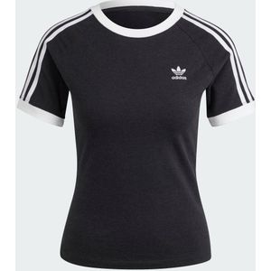 adidas - 3-Stripes Slim Raglan Tee - Blauw - Katoen