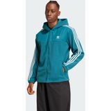 Adicolor - 3-Stripes Teddy Fleece Hoodie - Turquoise