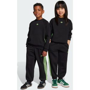 Joggingpak - Geribbelde Kraag - Zwart - Sweatstof - Logoprint