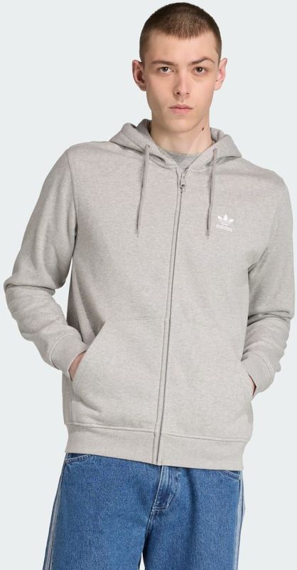 adidas - Iconische Hoodie - Grijs - Katoen/Polyester - Normale Pasvorm