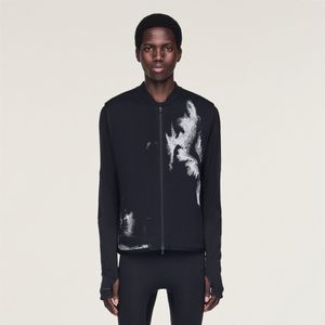 Y-3 - Herenvest - Zwart - Polyester - Zwarte Trui met Volledige Rits en Zijzakken